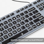 Keyboard Cover with Large Letters Compatible with DELL KB216 KB216b KB216t - Image 5