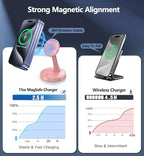 Magnetic Wireless Charger Stand 15W Fast Mag-Safe Charger - Image 3