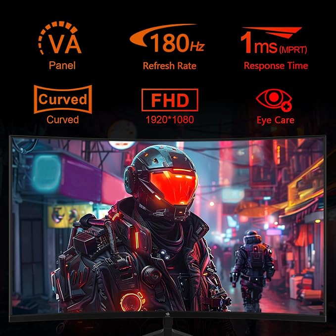 Z-Edge UG24 24-inch Curved Gaming Monitor 180Hz Refresh Rate, 1ms MPRT - Image 2