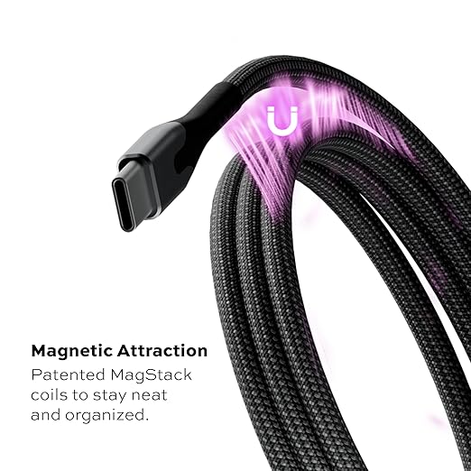 Statik MagStack Pro USB C to USB C Cable, Clutter-Free Magnetic Type C Charger - Image 3