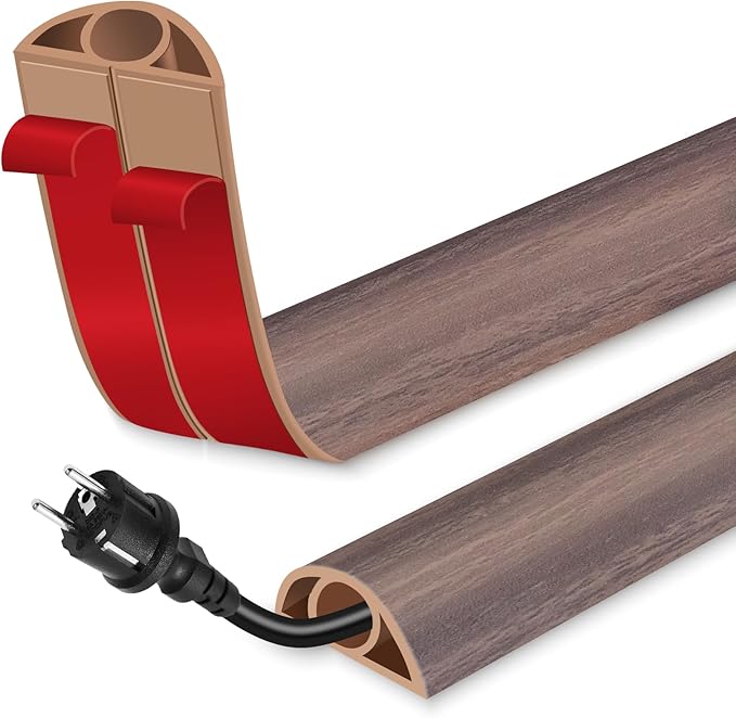 Floor Cord Cover for Wires on Floor Self Adhesive Cord Hider Floor Cable by EYAYEN