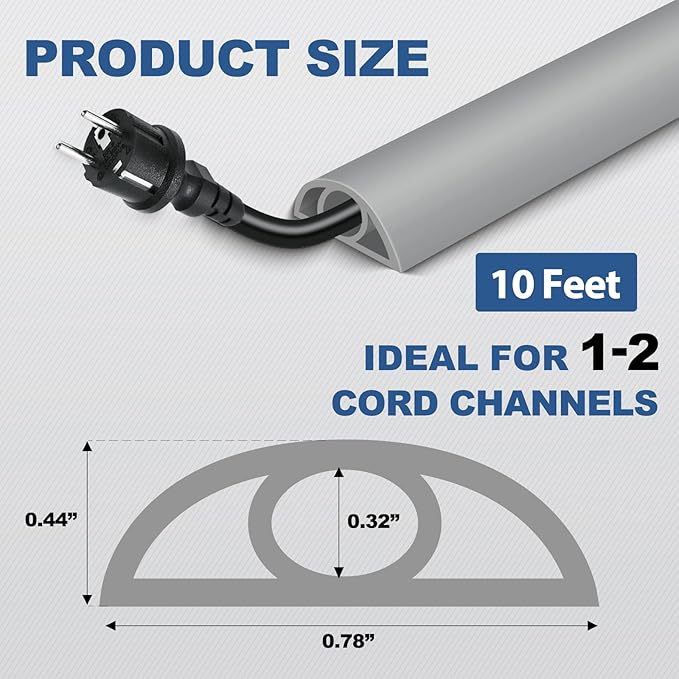 Floor Cord Cover for Wires on Floor Self Adhesive Cord Hider Floor Cable - Image 6