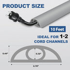 Floor Cord Cover for Wires on Floor Self Adhesive Cord Hider Floor Cable - Image 6