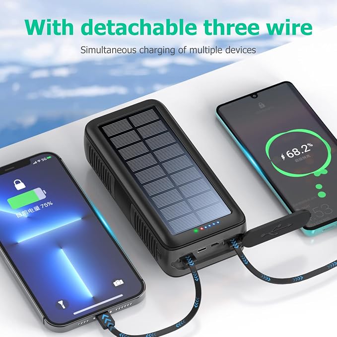 Solar Charger Power Bank 63200mAh, Portable Charger - Image 2