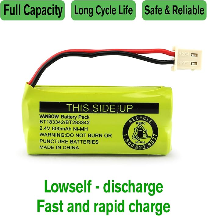 BT183342/BT283342 2.4V 800mAh Ni-MH Battery Pack, Compatible - Image 6
