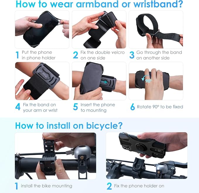 Cikyner Running Armband : 3 in 1 Sports Phone Holder - Image 5