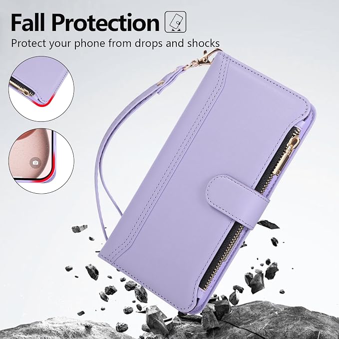 Compatible with iPhone 13/14 Wallet Phone Case-PU Leather Magnetic Flip Cover - Image 6