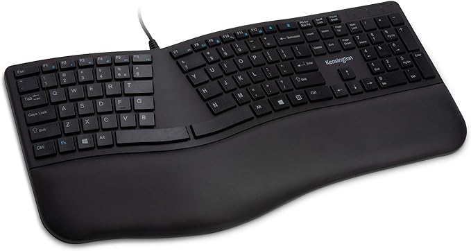Kensington Pro Fit Ergonomic Wired Keyboard- Black by Kensington