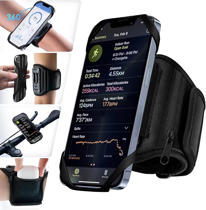 Cikyner Running Armband, 3 in 1 Running Phone Holder Sports Armband Bicycle by Cikyner