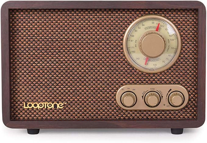 LoopTone FM AM Radio Retro Wood Radio by LoopTone