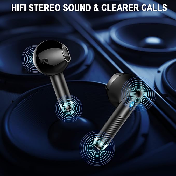 Wireless Earbuds, 40H Playback Mini Case IP7 Waterproof Sports Earphones - Image 6