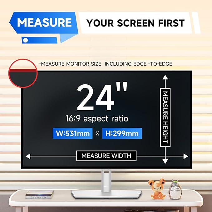 IPROKKO 【2 Pack】 24 inch Anti-Blue Light monitor Screen Protector - Image 2