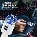 Car Air Purifier 3in1 Premium Stainless Steel HEPA Filter Ionizer w/Dual USB - Image 4