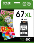 67XL Ink Cartridges Black Color Combo Pack Replacement by Fannster