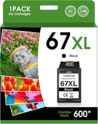 67XL Ink Cartridges Black Color Combo Pack Replacement by Fannster