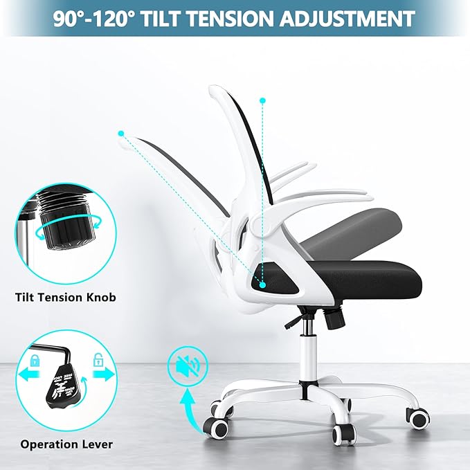 Home Desk Chair with Back Supportive Lumbar Support, Breathable Double Mesh - Image 6