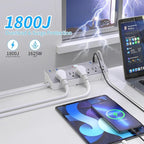 Clamp Power Strip Tall, 40W Fast Charging Station, Desk Mount Desk Shelf - Image 4