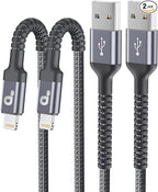 Lightning Cable 3ft 2Pack, iPhone Charger Cable Nylon Braided Charging Cord by PRAKIE