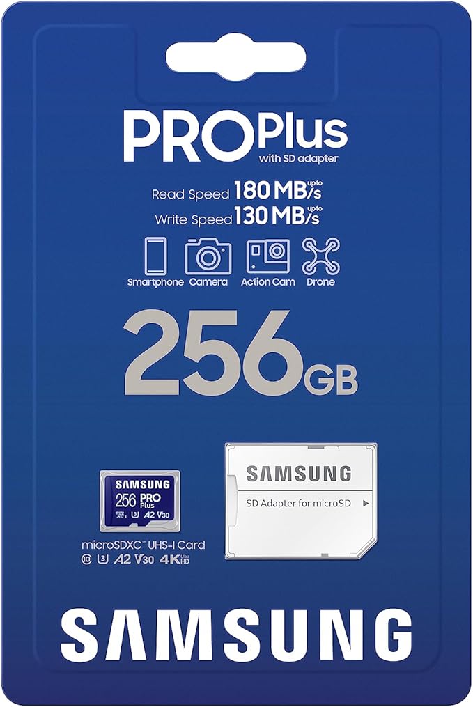 Samsung PRO Plus microSD Memory Card + Adapter, 256GB microSDXC, Full HD & 4K - Image 8