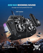 Portable Bluetooth Speaker - 80W Peak Loud Speakers - Image 2