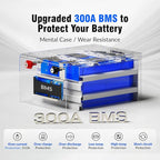 12V 628Ah LiFePO4 Lithium Battery, Built-in Bluetooth 5.0 & 300A BMS, Full - Image 3