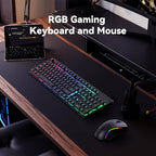 Redragon S107KS Wireless Gaming Keyboard and Mouse, RGB Backlit, 3 Mode - Image 3