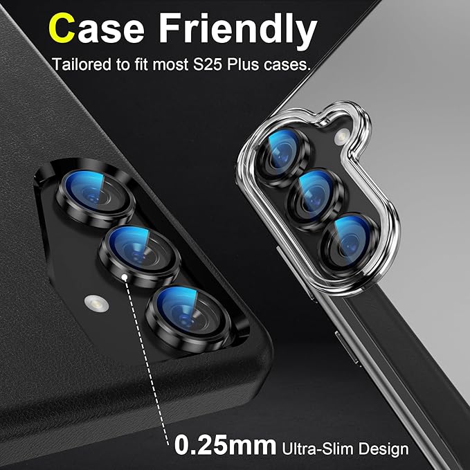 YWXTW Camera Lens Protector for Samsung Galaxy S25+ Plus Accessories 9H - Image 6
