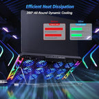 Laptop Cooling Pad with 12 Quiet Fans, Slim Portable - Image 9