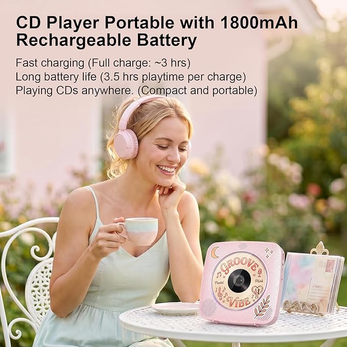 Gueray Portable CD Player Bluetooth: CD Players - Image 2
