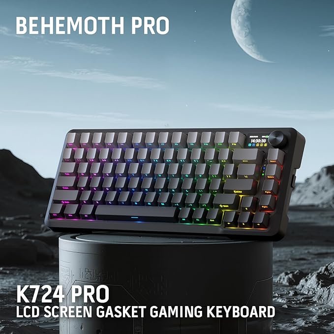 Redragon K724 PRO Wireless Gasket Gaming Keyboard w/Hype 1.14’’ TFT Screen & - Image 9