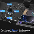 Car Charger USB C, 65W Dual 12V Cigarette Lighter USB Car Adapter - Image 4