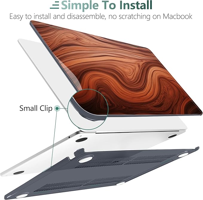TWOLSKOO Compatible with M4 MacBook Air 13.6 inch Case 2025-2022 Release M4 - Image 3