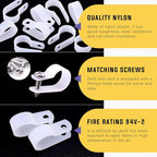 Swpeet 120 Pack White 5/8 Inch Nylon Plastic R-Type Cable Clips Clamp Kit - Image 3