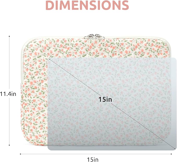 Puffy Laptop Sleeve 13-15.6 Inch Cute Quilted Laptop Protective Case Padded - Image 7