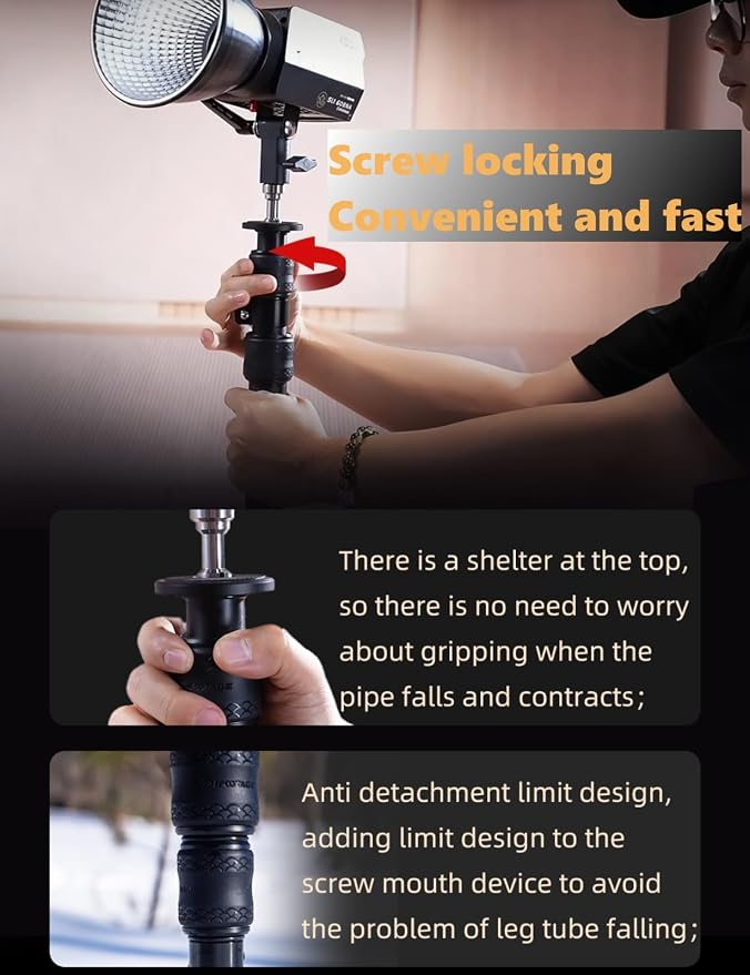 IFOOTAGE Cobra RB-A400, Aluminum Photography Light Stand Flat Base - Image 3