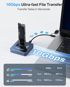 ACASIS NVME SSD Reader Adapter, Aluminium Alloy Housing Fast Heat Dissipation - Image 2