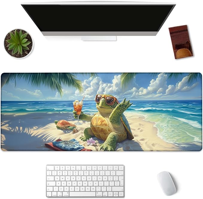 Turtle Gaming Mouse Pad Extended Desk Computer Keyboard Laptop Mouse Pads by Unknown
