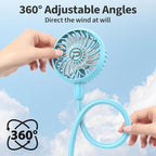 PANERGY Portable Neck Fan Rechargeable Hand Free Personal Fan Mini Wearable - Image 4