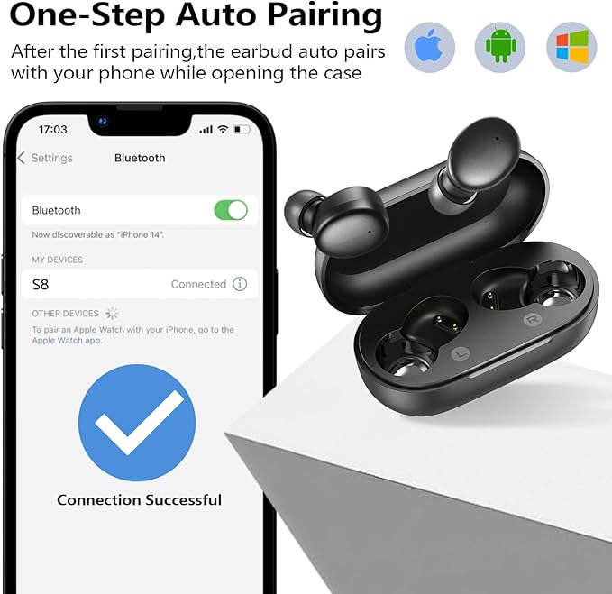 kurdene Wireless Earbuds Bluetooth 5.3 in Ear Buds Light Weight Headphones - Image 3