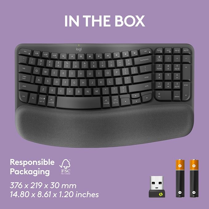 Logitech Wave Keys Wireless Ergonomic Keyboard - Image 10