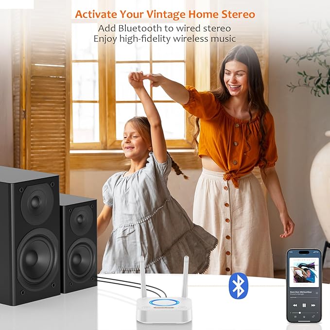1Mii Bluetooth 5.1 Receiver, Long Range HiFi Bluetooth Audio Adapter w/ 3D - Image 3