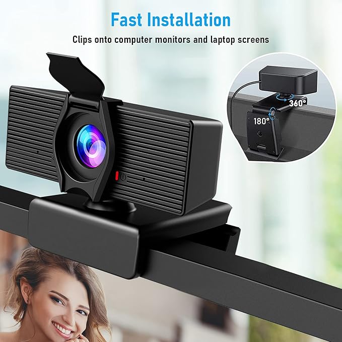 LITEPRO Webcam with Microphone & Privacy Cover, 1080P HD Web Computer Camera - Image 6