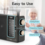 PRUNUS J03 AM FM Radio Portable Plug in Wall or AA Battery Operated - Image 4