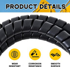 Spiral Wrap Cable Protector, Safe 2.0" Od x 20' Pre Cut Lengths Hydraulic Hose - Image 3