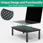 Zimilar 2 Pack Monitor Stands, 3 Height Adjustable Riser - Image 4