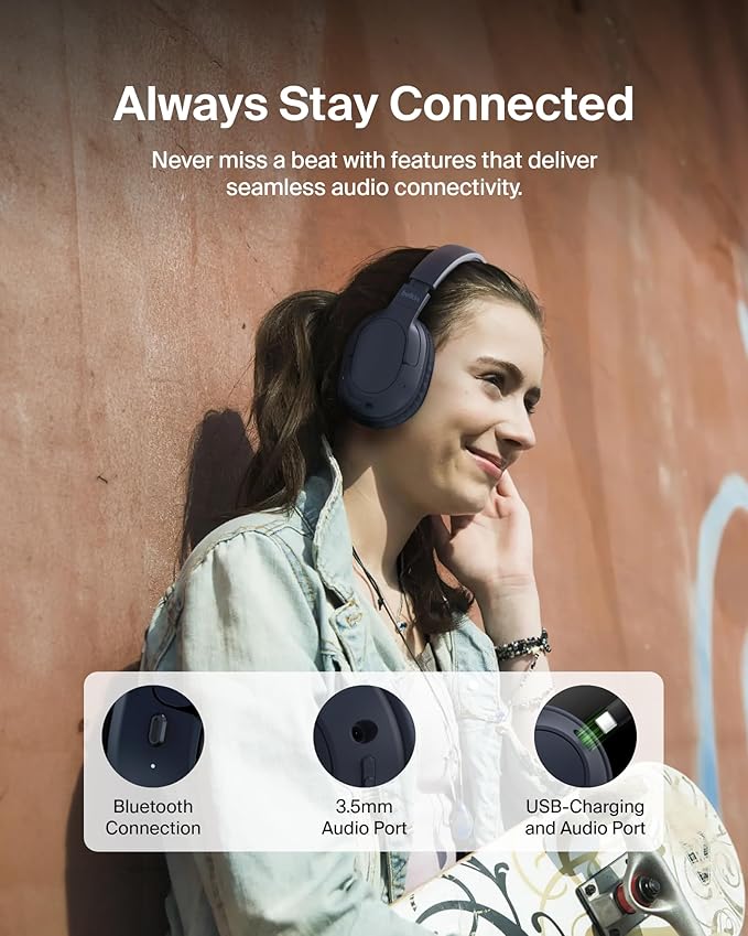 Belkin SoundForm Surround Bluetooth Over-Ear Headphones - Image 5