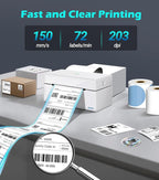 ORGBRO Bluetooth Thermal Shipping Label Printer, Z1-Plus Wireless 4X6 Shipping - Image 3