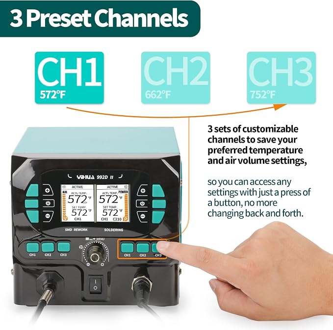 YIHUA 992D-II 2-IN-1 Precision Soldering Kit - Image 5