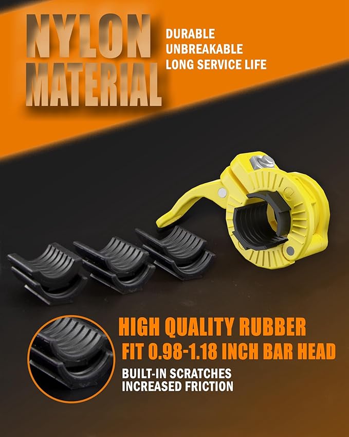 MAXRICH Barbell Clamp 1 inch Multiple Sizes & Adjustable Weight Clips - Image 5