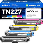 TN227 Toner Cartridge Set 4-Pack Replacement by JCTONER